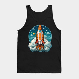 AI Generated Rocketship Tank Top